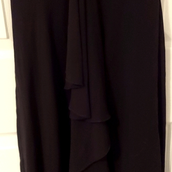 SL Fashions Black Chiffon Tea Length Dress - Picture 5 of 14
